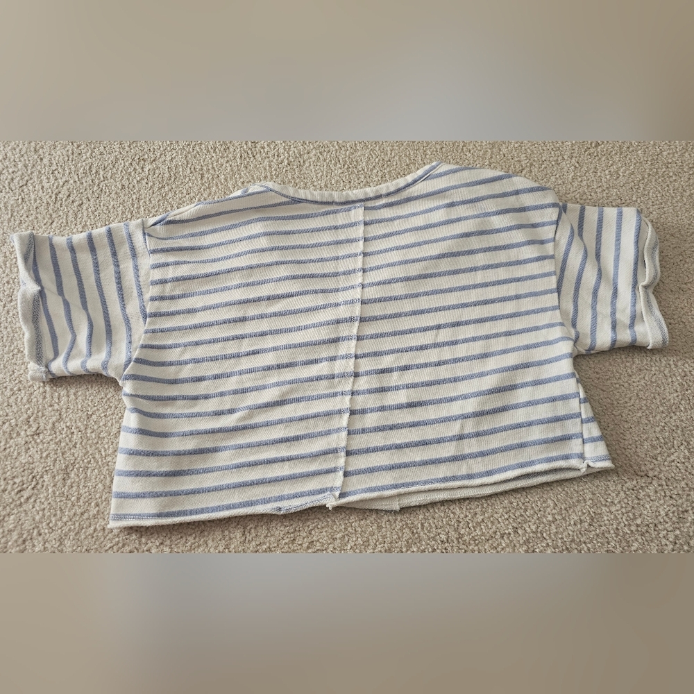 Altar'd State SYLVIE Blue and White Striped Tee MEDIUM - Picture 7 of 9